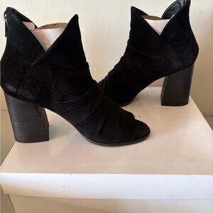 Tahari Black Devin’s Suede Heeled Boots
